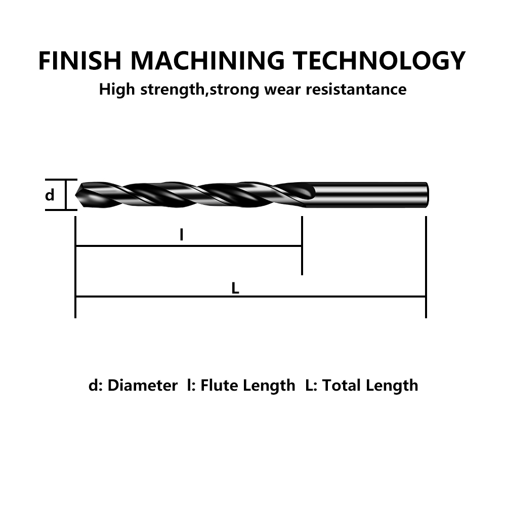 CH Factory Custom HSS M35 Black Coated Metal Drill Bits - Image 2